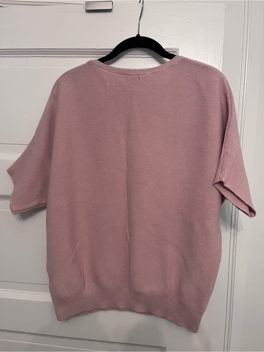 Quince Soft Pink Short-Sleeve Knit Top - Picture 3 of 5